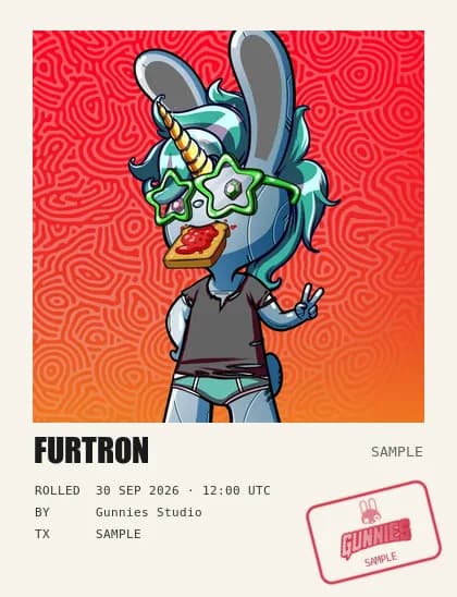 Sample: Furtron, wearing Multi Diamond Eyes, Unicorn Hair, Toast Mouth, Chocopoop, Tight Blues, Gucci Shirt, The Elton 2
